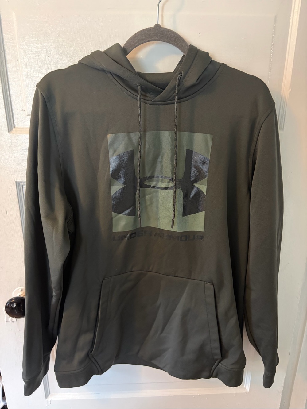 Under Armour Olive Green Logo Pullover Hoodie